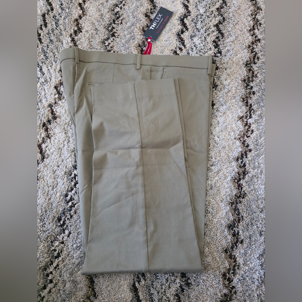 Tommy Hilfiger Mens ThFlex Dress Pants 36x32 Stretch Sage New $95 MRSP - Picture 6 of 7